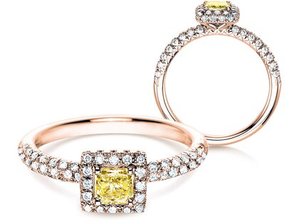 Anello di Fidanzamento Sophie in 18K oro rosa con diamanti 1,02ct
