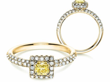 Anello di Fidanzamento Sophie in 18K oro giallo con diamanti 1,02ct
