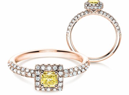 Anello di Fidanzamento Sophie in 18K oro rosa con diamanti 1,02ct