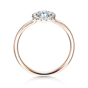 Anello di Fidanzamento Flower in oro rosa