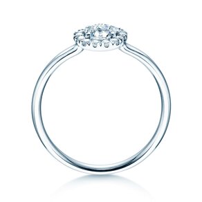 Anello di Fidanzamento Flower in platino