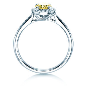 Anello di Fidanzamento Halo Intense in 18K oro bianco con diamanti 0,78ct