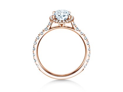 Anello di Fidanzamento Pure Emotion in 14K oro rosa con diamanti 0,61ct G/SI