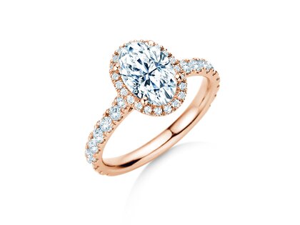 Anello di Fidanzamento Pure Emotion in 14K oro rosa con diamanti 0,61ct G/SI