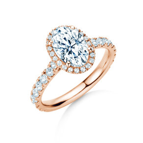 Anello di Fidanzamento Pure Emotion in 14K oro rosa con diamanti 0,61ct G/SI