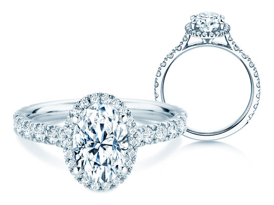 Anello di Fidanzamento Pure Emotion in 14K oro bianco con diamanti 0,61ct G/SI