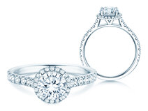 Anello di Fidanzamento Pure Infinity in 9K oro bianco con diamanti 0,65ct G/SI