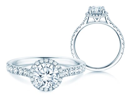 Anello di Fidanzamento Pure Infinity in 18K oro bianco con diamanti 0,65ct G/SI