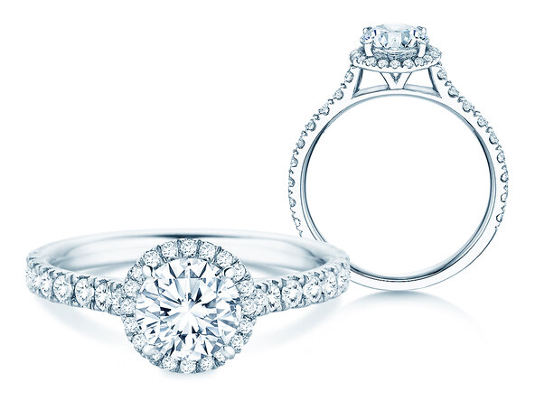 Anello di Fidanzamento Pure Infinity in 18K oro bianco con diamanti 0,65ct G/SI
