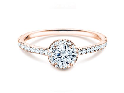Anello di Fidanzamento Pure Infinity in 18K oro rosa con diamanti 0,90ct G/SI