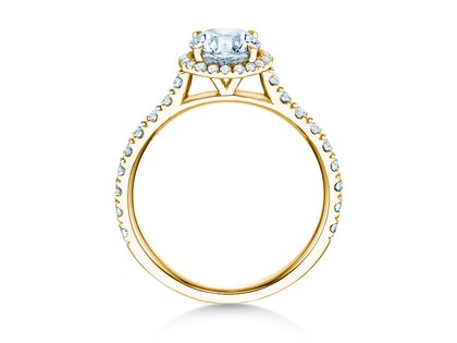 Anello di Fidanzamento Pure Infinity in 9K oro giallo con diamanti da laboratorio 0,65ct E/VS