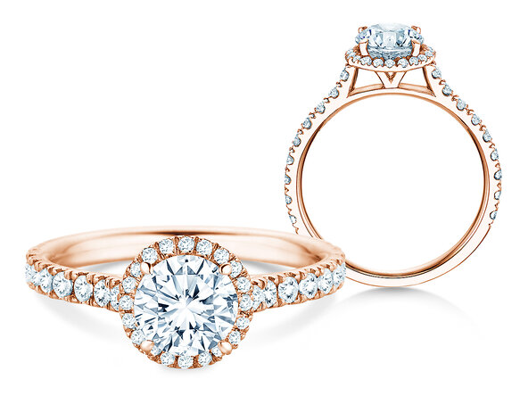 Anello di Fidanzamento Pure Infinity in 18K oro rosa con diamanti 0,90ct G/SI