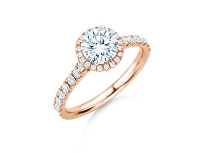 Anello di Fidanzamento Pure Infinity in 18K oro rosa con diamanti 0,90ct G/SI
