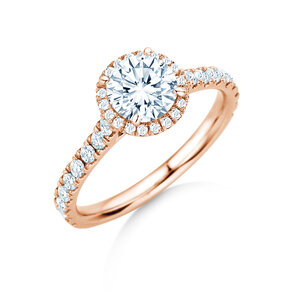 Anello di Fidanzamento Pure Infinity in 18K oro rosa con diamanti 0,90ct G/SI