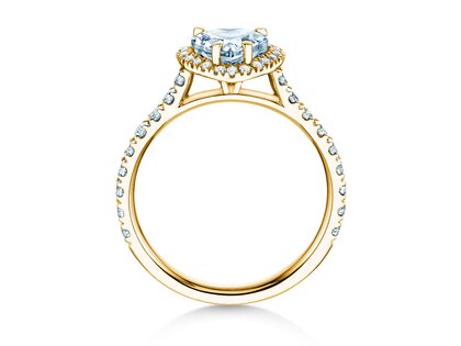 Anello di Fidanzamento Pure Love in 14K oro giallo con diamanti 0,65ct G/SI
