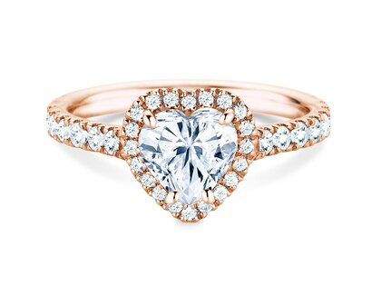 Anello di Fidanzamento Pure Love in 14K oro rosa con diamanti 0,65ct G/SI