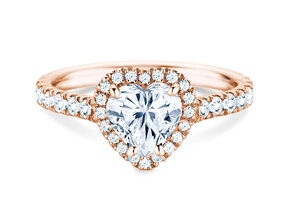 Anello di Fidanzamento Pure Love in 14K oro rosa con diamanti 0,65ct G/SI