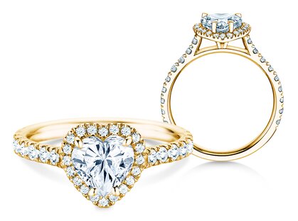 Anello di Fidanzamento Pure Love in 14K oro giallo con diamanti 0,65ct G/SI