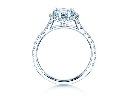 Anello di Fidanzamento Pure Love in 14K oro bianco con diamanti 0,65ct G/SI
