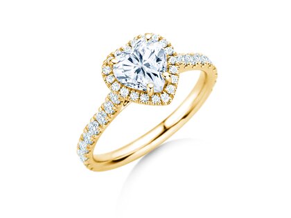 Anello di Fidanzamento Pure Love in 14K oro giallo con diamanti 0,65ct G/SI