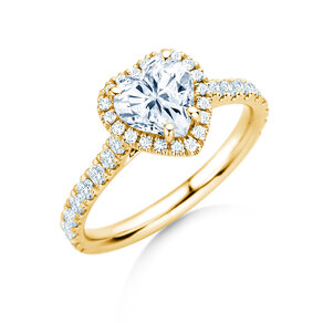 Anello di Fidanzamento Pure Love in 14K oro giallo con diamanti 0,65ct G/SI