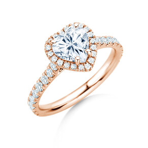 Anello di Fidanzamento Pure Love in 14K oro rosa con diamanti 0,65ct G/SI