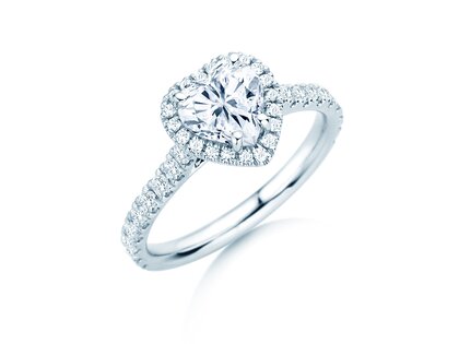 Anello di Fidanzamento Pure Love in 14K oro bianco con diamanti 0,65ct G/SI