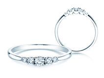 Anello di Fidanzamento 5 Diamonds in platino 950/- con diamanti 0,25ct G/SI