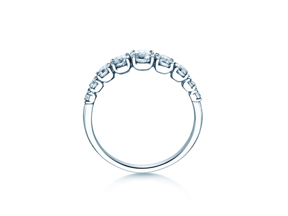 Anello di Fidanzamento 9 Diamonds in 9K oro bianco con diamanti 1,00ct G/SI