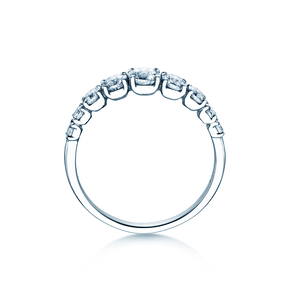 Anello di Fidanzamento 9 Diamonds in 9K oro bianco con diamanti 1,00ct G/SI