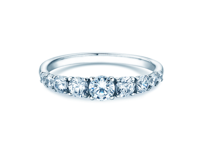 Anello di Fidanzamento 9 Diamonds in 9K oro bianco con diamanti 1,00ct G/SI
