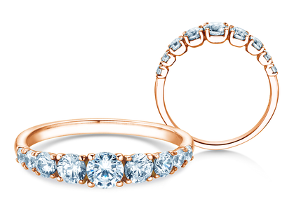 Anello di Fidanzamento 9 Diamonds in oro rosa