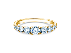 Anello di Fidanzamento 9 Diamonds in 9K oro giallo con diamanti 1,00ct G/SI