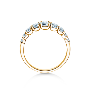 Anello di Fidanzamento 9 Diamonds in 9K oro giallo con diamanti 1,00ct G/SI