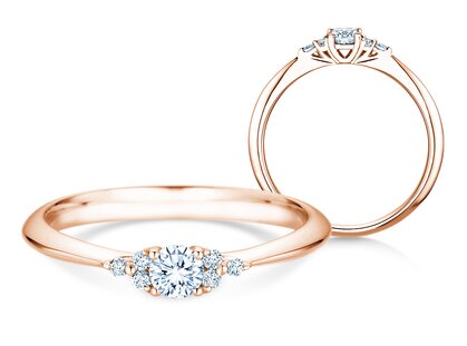 Anello di Fidanzamento Glory Diamant in 14K oro rosa con diamanti 0,31ct G/SI
