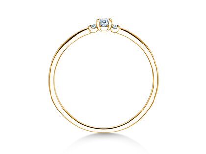 Anello di Fidanzamento Vivid Petite Cushion Cut in 18K oro giallo con diamanti 0,10ct G/SI