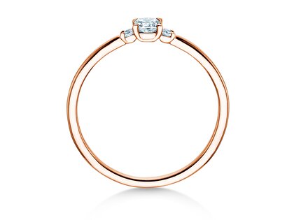 Anello di Fidanzamento Vivid Petite Cushion Cut in oro rosa