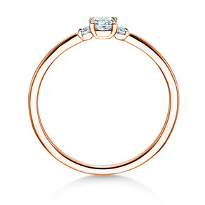 Anello di Fidanzamento Vivid Petite Cushion Cut in oro rosa