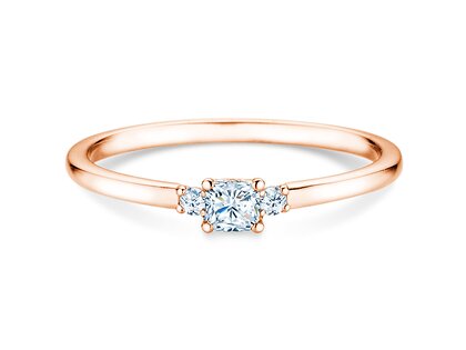 Anello di Fidanzamento Vivid Petite Cushion Cut in oro rosa