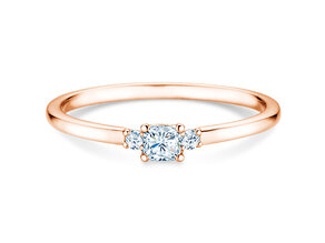 Anello di Fidanzamento Vivid Petite Cushion Cut in oro rosa