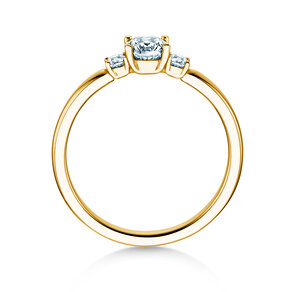 Anello di Fidanzamento  in 9K oro giallo con diamanti 0,40ct G/SI