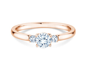 Anello di Fidanzamento  in 9K oro rosa con diamanti 0,40ct G/SI