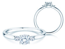 Anello di Fidanzamento Vivid Petite Diamond in platino 950/- con diamanti 0,40ct G/SI