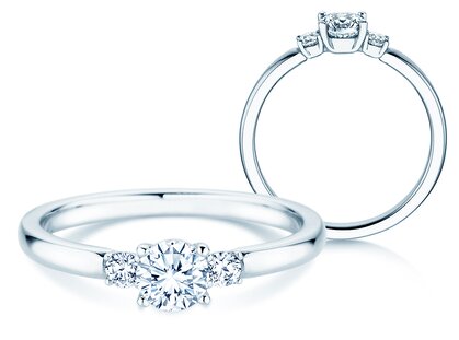Anello di Fidanzamento Vivid Petite Diamond in platino 950/- con diamanti 0,40ct G/SI