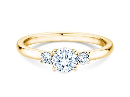 Anello di Fidanzamento Vivid Petite Diamond in 18K oro giallo con diamanti 0,50ct G/SI