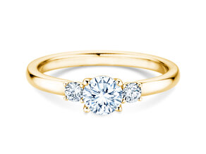 Anello di Fidanzamento Vivid Petite Diamond in 18K oro giallo con diamanti 0,50ct G/SI