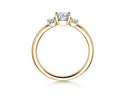 Anello di Fidanzamento Vivid Petite Diamond in 18K oro giallo con diamanti 0,50ct G/SI