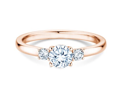Anello di Fidanzamento  in 9K oro rosa con diamanti 0,50ct G/SI