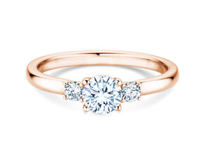 Anello di Fidanzamento  in 9K oro rosa con diamanti 0,50ct G/SI
