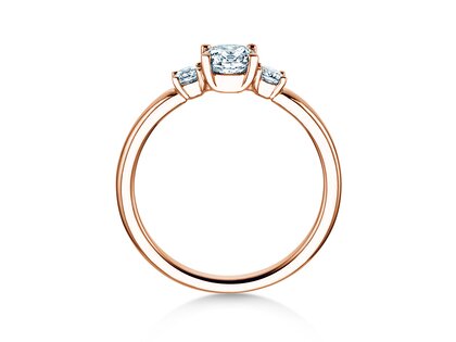 Anello di Fidanzamento  in 9K oro rosa con diamanti 0,50ct G/SI